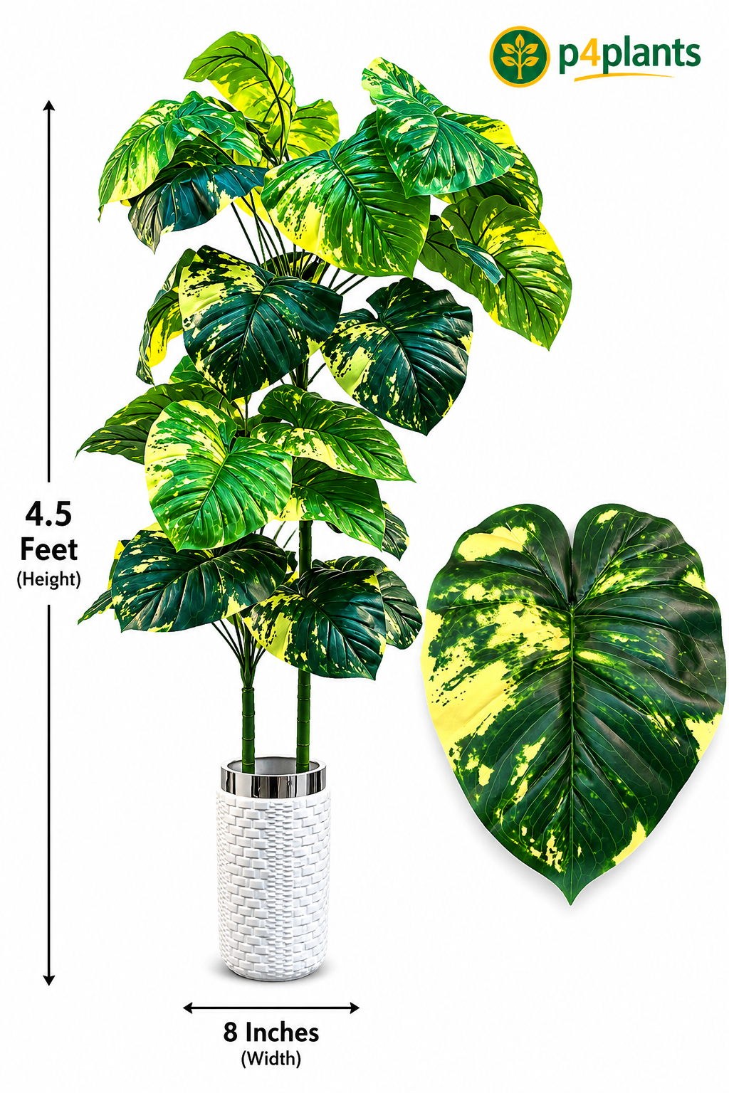 Artificial Variegated Philodendron Tree