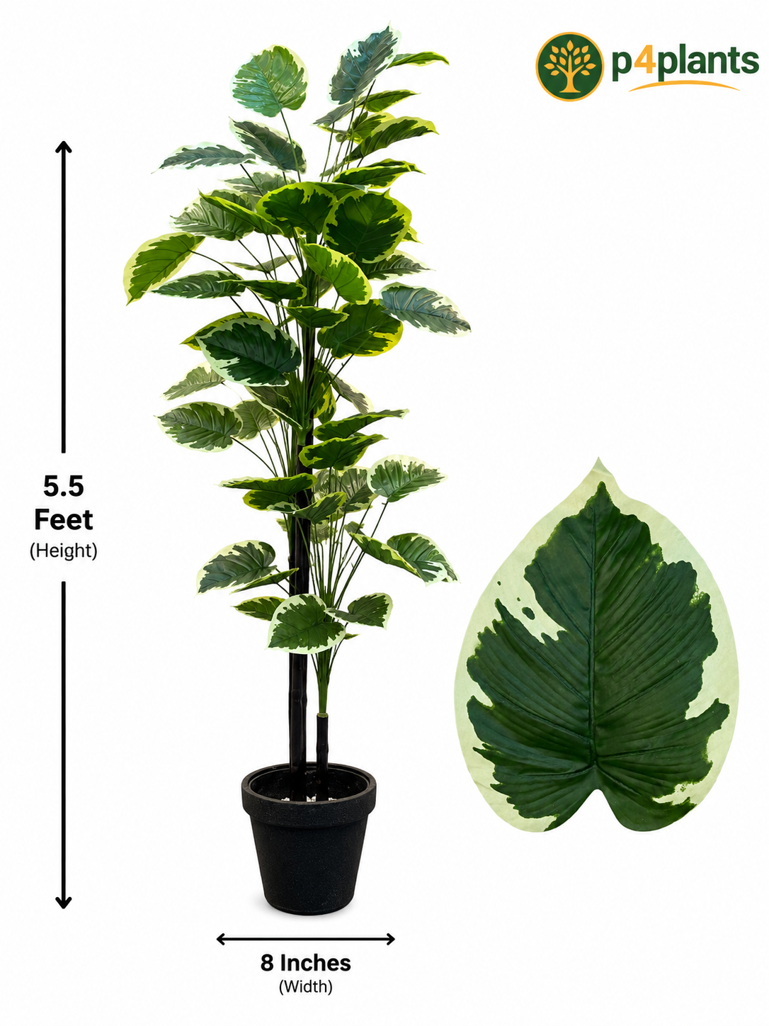 Artificial Variegated Monstera Tree