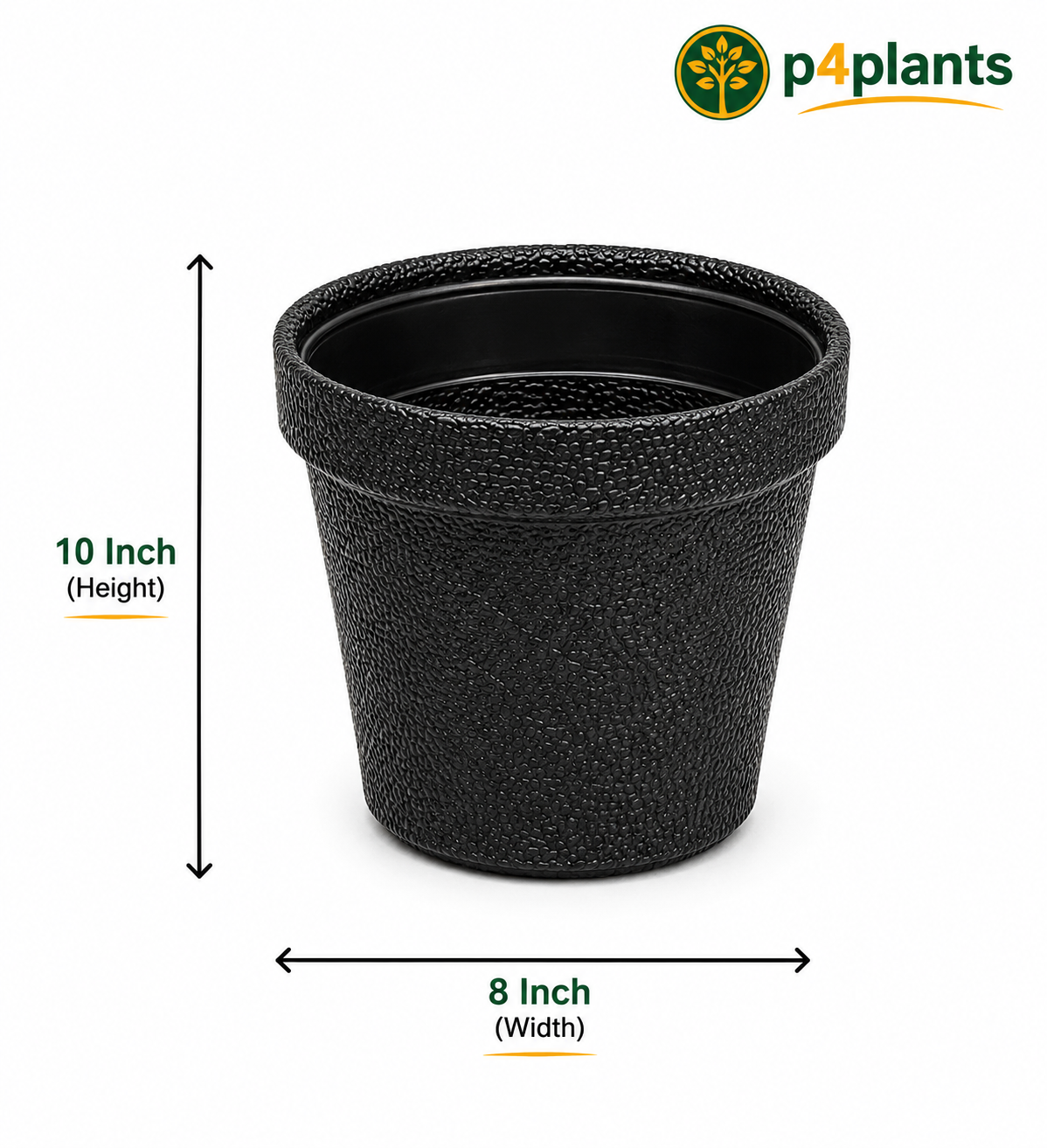 Black Pebble Texture Classic Planter